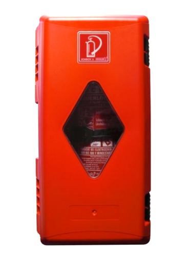 Daken Feuerlöscher Box Schutzschrank für 6Kg rot-schwarz